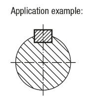 PARALLEL KEY DIN6885, FORM:A, B=4, L=16, H=4, STAINLESS STEEL 1.4571 