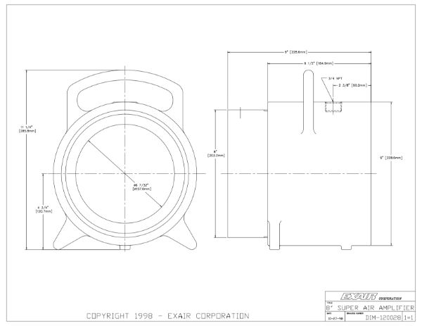 Super Air Amplifier In Aluminium 157mm Bore Ratio 25-1