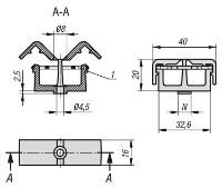 K1279 Cable Clip Drawing