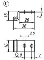 Stainless Steel Catch Plate Form C GH-46.9342382 Dimensions