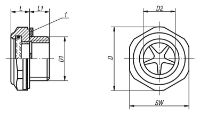 K0448 Aluminium Oil Level Sight Drawing