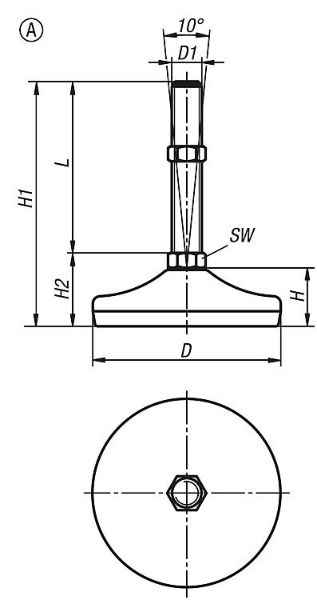 Levelling feet