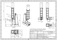 Pneumatic Press 17KN 60mm Stroke Dimension B 60-285mm