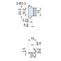 Stainless Steel 304 Catch Plate Width=15mm CS-111-2