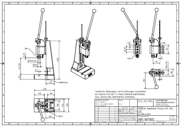 Toggle Press 40mm Stroke 12kN Capacity with Fine Adjustment