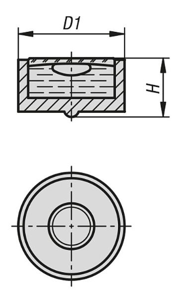 K1157 Bullseye Level Body Plastic Drawing