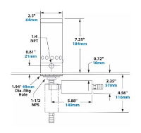 NEMA 4 Cabinet Cooler Only, 1700 Btu/hr, 1/4 NPT