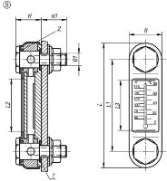 K0444 Oil Level Gauge With Thermometer