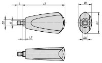 Taper grips revolving oval Drawing