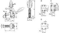 Vertical Toggle clamp WIth Lock Drawing