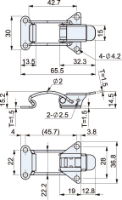 Zinc Plated Spring Toggle Latch L=66mm CT-10105