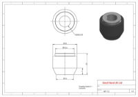 NP-12 M12 Neoprene Pad with Threaded Insert