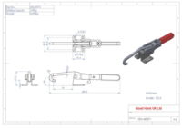 GH-40371 Hook Toggle Clamp Optional Latch Plate Size 340Kg