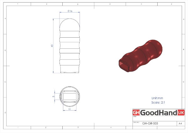 Red PVC Grip to suit 11x5mm bar