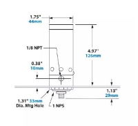 NEMA 4 Cabinet Cooler Only, 550 Btu/hr, 1/8 NPT