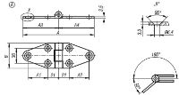 Hinges steel maintenance-free A Drawing