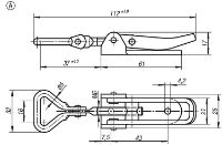 Steel Light Duty Adjustable Hook Length 112mm Dimensions