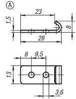 Steel Catch Plate Form A Dimensions