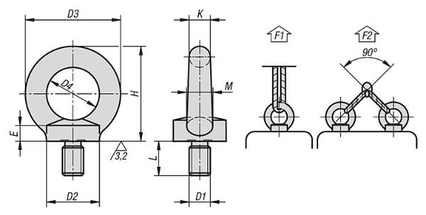 K0767 Lifting Eye Bolts