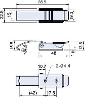 Stainless Steel 304 Solid Arm Toggle Latch, CS-08300