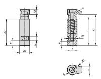 Hook clamps with collar