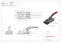 GH-40380 Horizontal Latch Toggle Clamp with Latch Plate 3400Kg