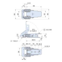 Stainless Steel Spring Loaded Latch With Catch Plate L=99mm