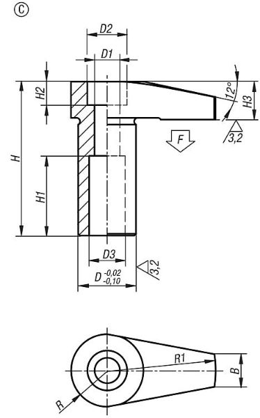 Hook Clamp form C Drawing