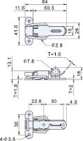 Zinc Plated Latch with Catch Plate For Padlock L=64mm CT-0410