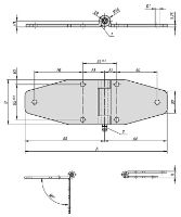 Strap hinge drawing