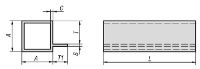 Square tubes single-finned