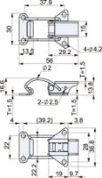 Zinc Plated Spring Toggle Latch L=56mm CT-1016