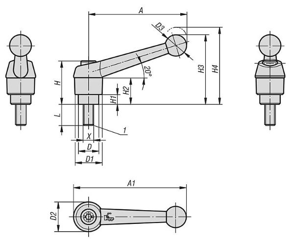 Clamp lever