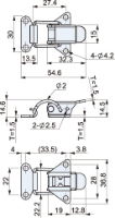 CT-10103 Zinc Plated Spring Toggle Latch L=54mm