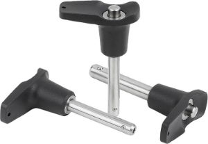 Kipp K0792 Quick Release Self Locking Ball Lock Pins with L-Grip for 16mm Holes, Good Hand UK