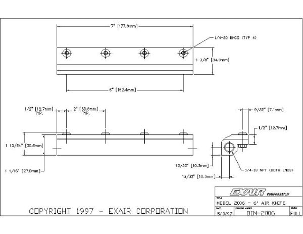 6" Air Knife Kit