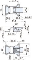 Zinc Plated Spring Toggle Latch With Catch Plate L=52mm