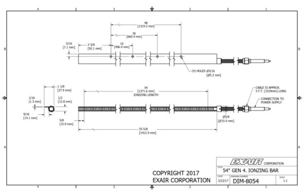 54" (1372mm) Gen 4 Ionizing Bar Only