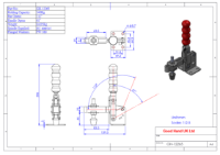 Vertical Toggle Clamp Flat Base Slotted Arm Size 340Kg