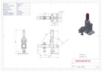 GH-11421 200Kg vertical toggle clamp with flat base and slotted arm