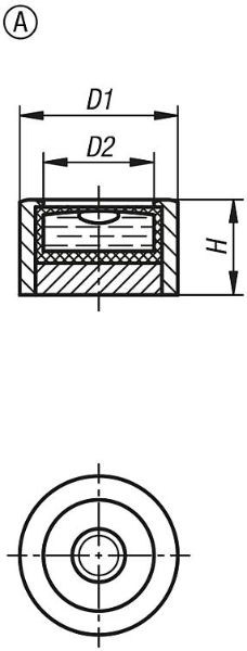 K1155 Bullseye Levels In Round Frame Drawing A