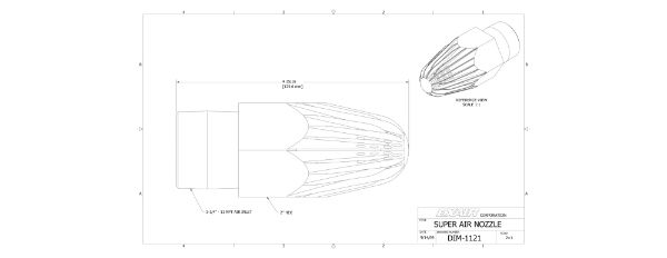 Super Air Nozzle In Zinc Alloy 1-1/4" BSP Force 10433g