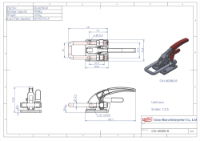 GH-40380-R Safety Lock Latch Toggle Clamp with Latch Plate Size 3400Kg