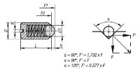 Steel Spring Plunger Spring Force Long Version Drawing by Kipp - Good Hand UK 