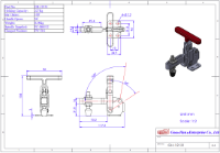 Vertical Clamp Low Profile Flat Base Slotted Arm Size 227Kg