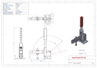 GH-14412 300Kg vertical toggle clamp with flat base and slotted arm