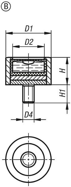 K1155 Bullseye Levels In Round Frame Drawing B