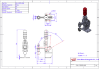 Vertical Toggle Clamp High Flat Base Fixed Arm Size 91Kg