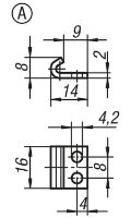 Stainless Steel Catch Plate Form A GH-46.9142142 Dimensions