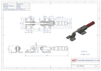 GH-40700 Hook Toggle Clamp with Latch Plate Size 700Kg